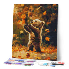 Laden Sie das Bild in den Galerie-Viewer, Diamond Painting - Bär und fallende Blätter