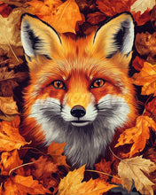 Laden Sie das Bild in den Galerie-Viewer, Diamond Painting - Fuchs in Herbstblättern