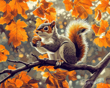 Laden Sie das Bild in den Galerie-Viewer, Diamond Painting - Herbst-Eichhörnchen