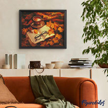 Laden Sie das Bild in den Galerie-Viewer, Diamond Painting - Herbsttee und Buch