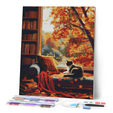Laden Sie das Bild in den Galerie-Viewer, Diamond Painting - Herbstblick der Katze