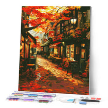 Laden Sie das Bild in den Galerie-Viewer, Diamond Painting - Herbst-Café-Straße