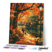 Laden Sie das Bild in den Galerie-Viewer, Diamond Painting - Hunde-Spaziergang im Herbst
