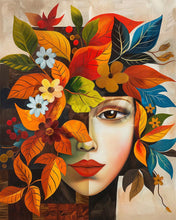 Laden Sie das Bild in den Galerie-Viewer, Diamond Painting - Von Picasso inspiriertes Herbst-Flora-Gesicht
