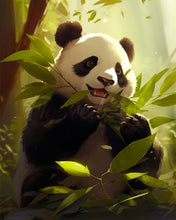Laden Sie das Bild in den Galerie-Viewer, Diamond Painting - Knabbernder Panda