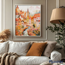 Laden Sie das Bild in den Galerie-Viewer, Diamond Painting - Bernsteinfarbenes Traumdorf