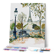 Laden Sie das Bild in den Galerie-Viewer, Diamond Painting - Aquarell-Pariser Garten