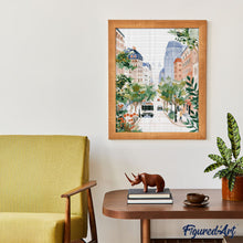 Laden Sie das Bild in den Galerie-Viewer, Diamond Painting - Aquarell-Stadtboulevard