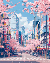 Laden Sie das Bild in den Galerie-Viewer, Diamond Painting - Tokios Kirschblüten