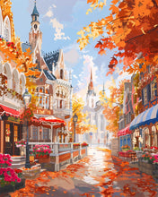 Laden Sie das Bild in den Galerie-Viewer, Diamond Painting - Altstadt im goldenen Herbst