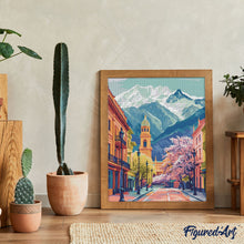 Laden Sie das Bild in den Galerie-Viewer, Diamond Painting - Farbenfrohes Alpendorf