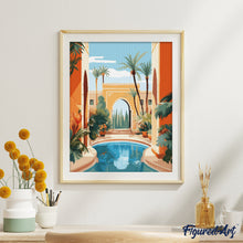 Laden Sie das Bild in den Galerie-Viewer, Diamond Painting - Luxusvilla in Marokko
