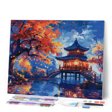 Laden Sie das Bild in den Galerie-Viewer, Diamond Painting - Pagode in einer Herbstnacht