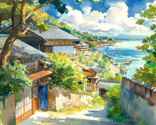 Laden Sie das Bild in den Galerie-Viewer, Diamond Painting - Küstenort in Japan