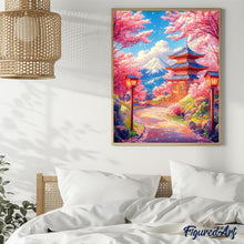 Laden Sie das Bild in den Galerie-Viewer, Diamond Painting - Sakura-Weg zur Pagode