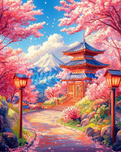 Laden Sie das Bild in den Galerie-Viewer, Diamond Painting - Sakura-Weg zur Pagode
