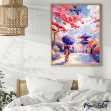 Laden Sie das Bild in den Galerie-Viewer, Diamond Painting - Japanischer Garten im Herbst