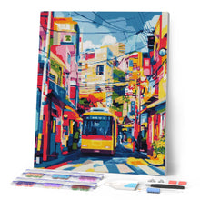 Laden Sie das Bild in den Galerie-Viewer, Diamond Painting - Tokio Stadtbus – 40 x 50 cm auf Keilrahmen gespannt