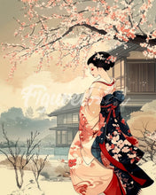 Laden Sie das Bild in den Galerie-Viewer, Diamond Painting - Vintage-Winter-Geisha-Szene