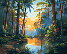 Laden Sie das Bild in den Galerie-Viewer, Diamond Painting - Regenwaldsee