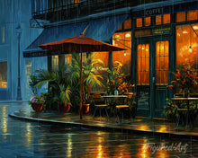 Laden Sie das Bild in den Galerie-Viewer, Diamond Painting - Kaffeeecke im Regen