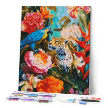 Laden Sie das Bild in den Galerie-Viewer, Diamond Painting - Papagei und Leopard