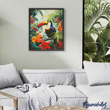 Laden Sie das Bild in den Galerie-Viewer, Diamond Painting - Tukan im Dschungel