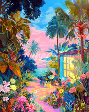 Laden Sie das Bild in den Galerie-Viewer, Diamond Painting - Tropischer Hinterhof