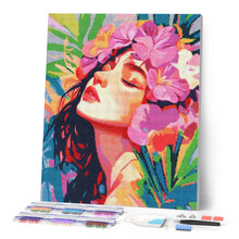Laden Sie das Bild in den Galerie-Viewer, Diamond Painting - Hübsches Blumenmädchen