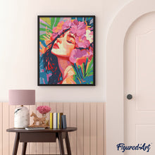 Laden Sie das Bild in den Galerie-Viewer, Diamond Painting - Hübsches Blumenmädchen