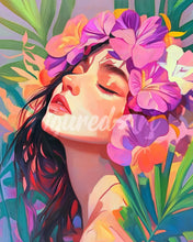 Laden Sie das Bild in den Galerie-Viewer, Diamond Painting - Hübsches Blumenmädchen