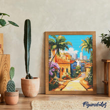 Laden Sie das Bild in den Galerie-Viewer, Diamond Painting - Tropische Bergstadt