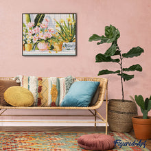 Laden Sie das Bild in den Galerie-Viewer, Diamond Painting - Pastellfarbene Blumentöpfe