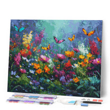 Laden Sie das Bild in den Galerie-Viewer, Diamond Painting - Bunter Schmetterlingsgarten