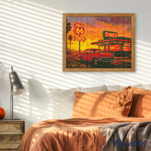Laden Sie das Bild in den Galerie-Viewer, Diamond Painting - Der Diner und der Oldtimer