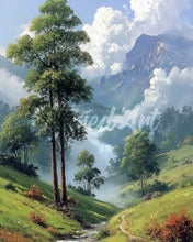 Laden Sie das Bild in den Galerie-Viewer, Diamond Painting - Nebliges Tal