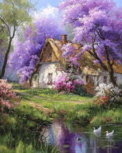 Laden Sie das Bild in den Galerie-Viewer, Diamond Painting - Jacaranda-Häuschen