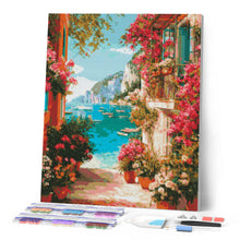 Laden Sie das Bild in den Galerie-Viewer, Diamond Painting - Blick auf die Italienische Riviera