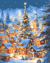 Laden Sie das Bild in den Galerie-Viewer, Diamond Painting - Funkelndes Weihnachtsdorf