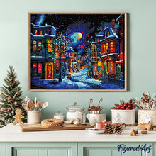 Laden Sie das Bild in den Galerie-Viewer, Diamond Painting - Halbmond im Winter