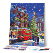 Laden Sie das Bild in den Galerie-Viewer, Diamond Painting - Londoner Weihnachtsstraße