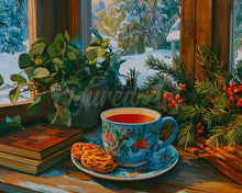 Laden Sie das Bild in den Galerie-Viewer, Diamond Painting - Winterlicher Nachmittagstee