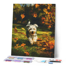Laden Sie das Bild in den Galerie-Viewer, Diamond Painting - Fröhlicher Welpe im Herbst