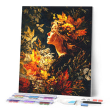 Laden Sie das Bild in den Galerie-Viewer, Diamond Painting - Dame mit goldenem Laub
