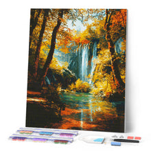Laden Sie das Bild in den Galerie-Viewer, Diamond Painting - Herbstwasserfall