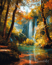 Laden Sie das Bild in den Galerie-Viewer, Diamond Painting - Herbstwasserfall