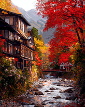 Laden Sie das Bild in den Galerie-Viewer, Diamond Painting - Herbstdorf in Nikkō Japan
