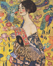 Laden Sie das Bild in den Galerie-Viewer, Diamond Painting - Dame mit Fächer - Klimt
