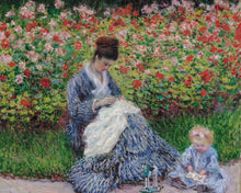 Laden Sie das Bild in den Galerie-Viewer, Diamond Painting - Camille Monet und ein Kind im Garten des Künstlers in Argenteuil - Monet