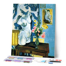 Laden Sie das Bild in den Galerie-Viewer, Diamond Painting - Gips-Torso mit Blumenstrauß - Matisse